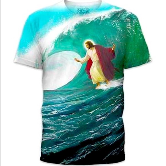 goodie two sleeves Tops - Jesus Surfing Goodie Two Sleeve T-Shirt